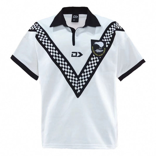 Retro White New Zealand Kiwis Rugby League Jersey